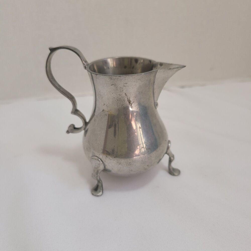 Williamsburg Restoration Stieff Pewter Footed Creamer Pitcher CW81-4 Colonial